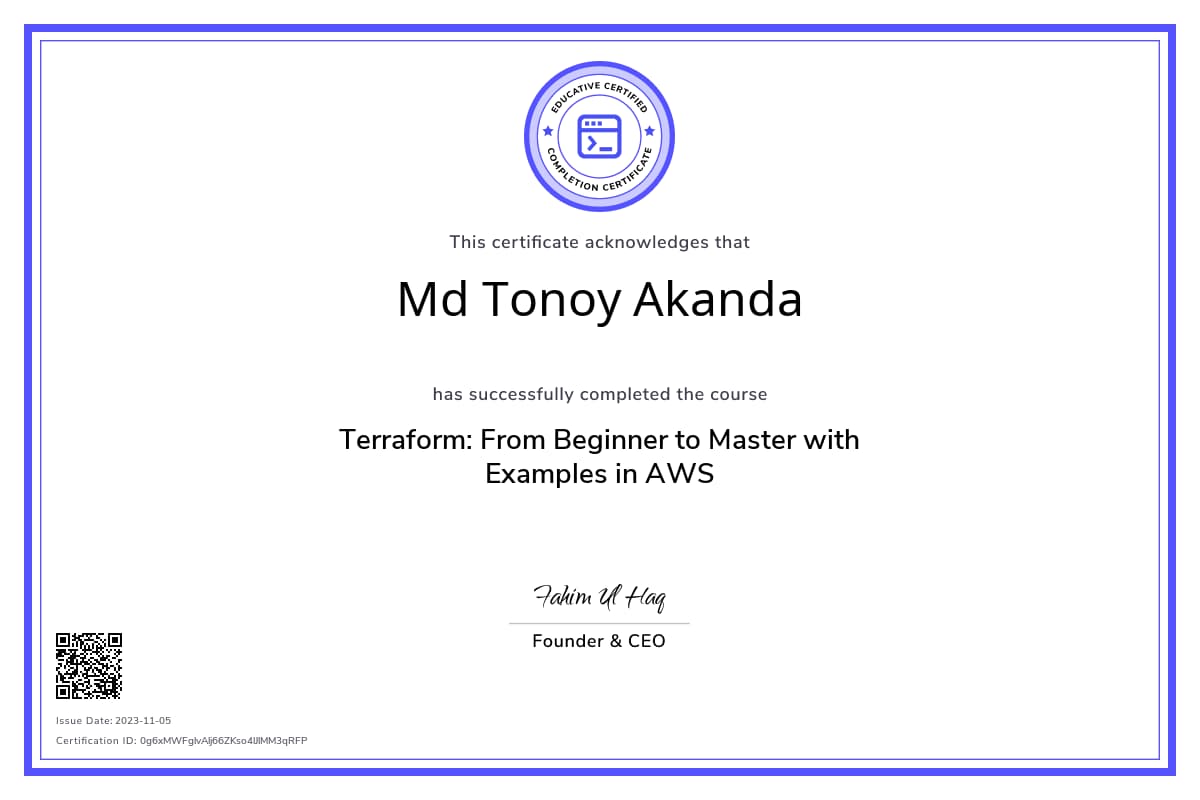 Course Certificate