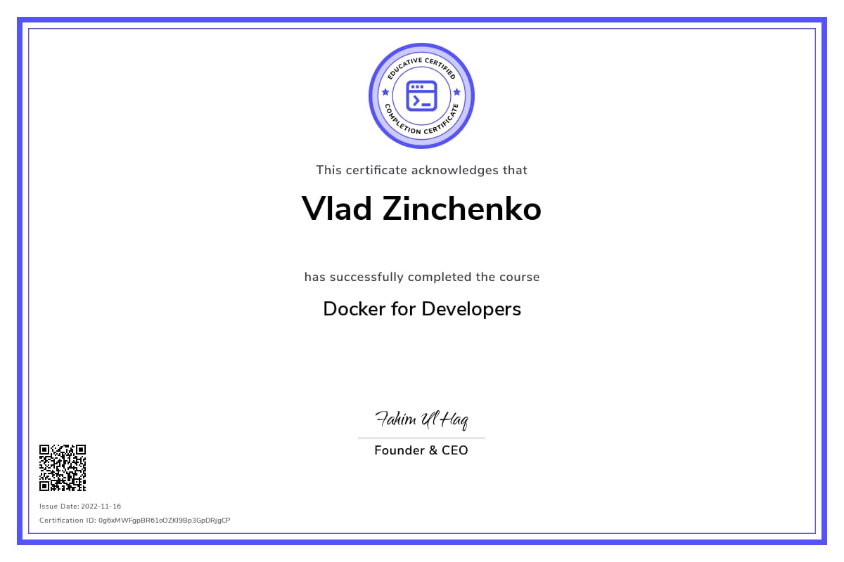 Personalized Path Certificate