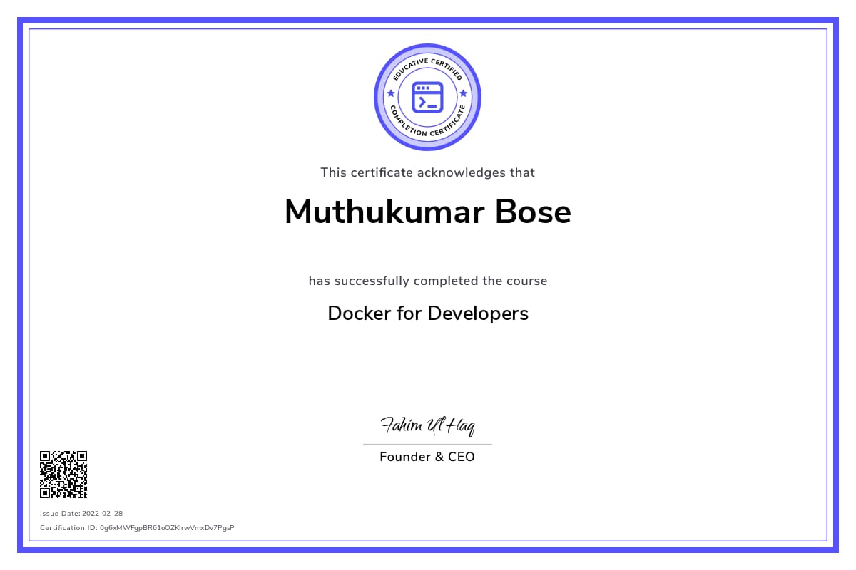 Personalized Path Certificate