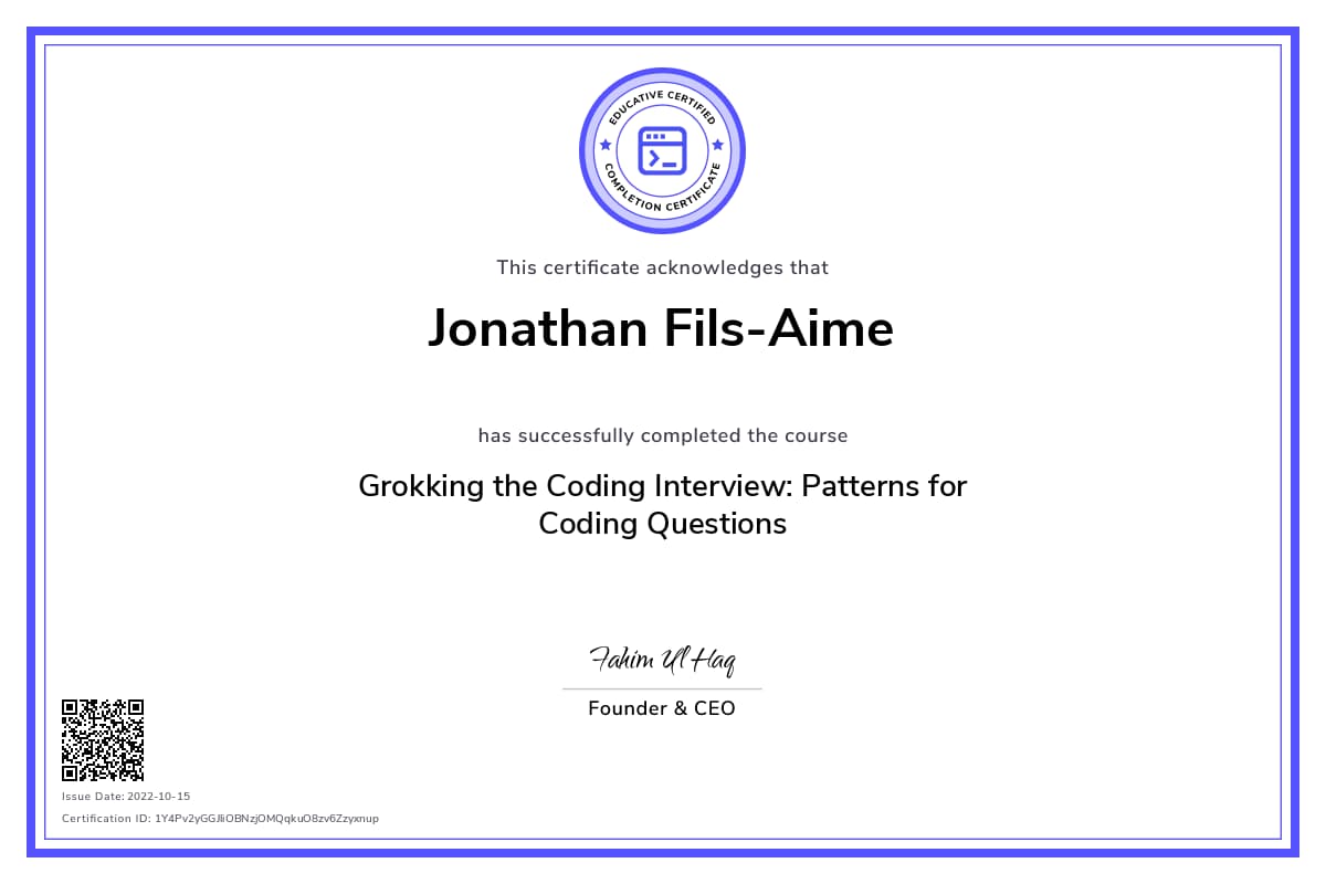 Personalized Path Certificate