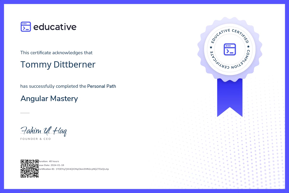 Personalized Path Certificate