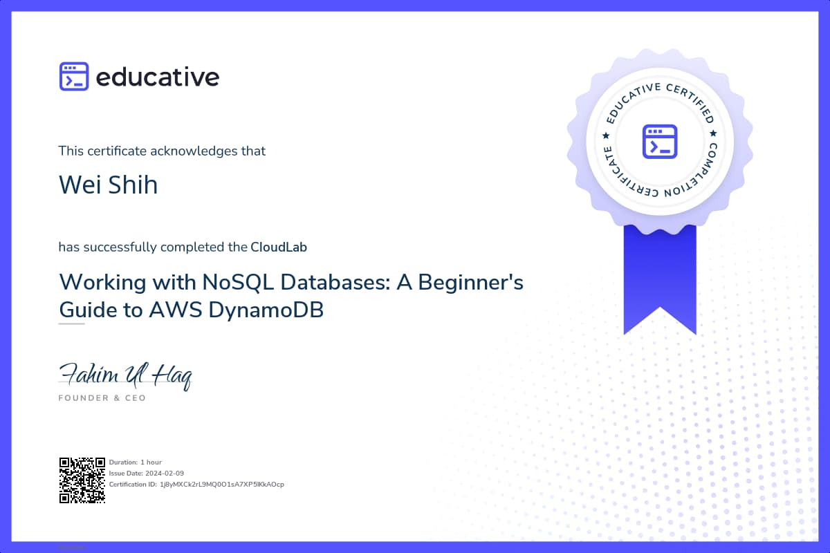 Cloud Lab Certificate