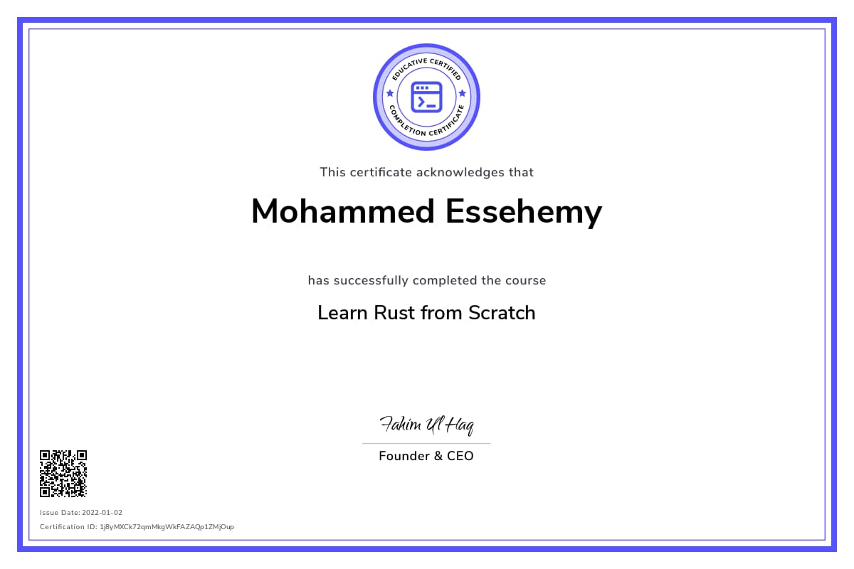 Personalized Path Certificate