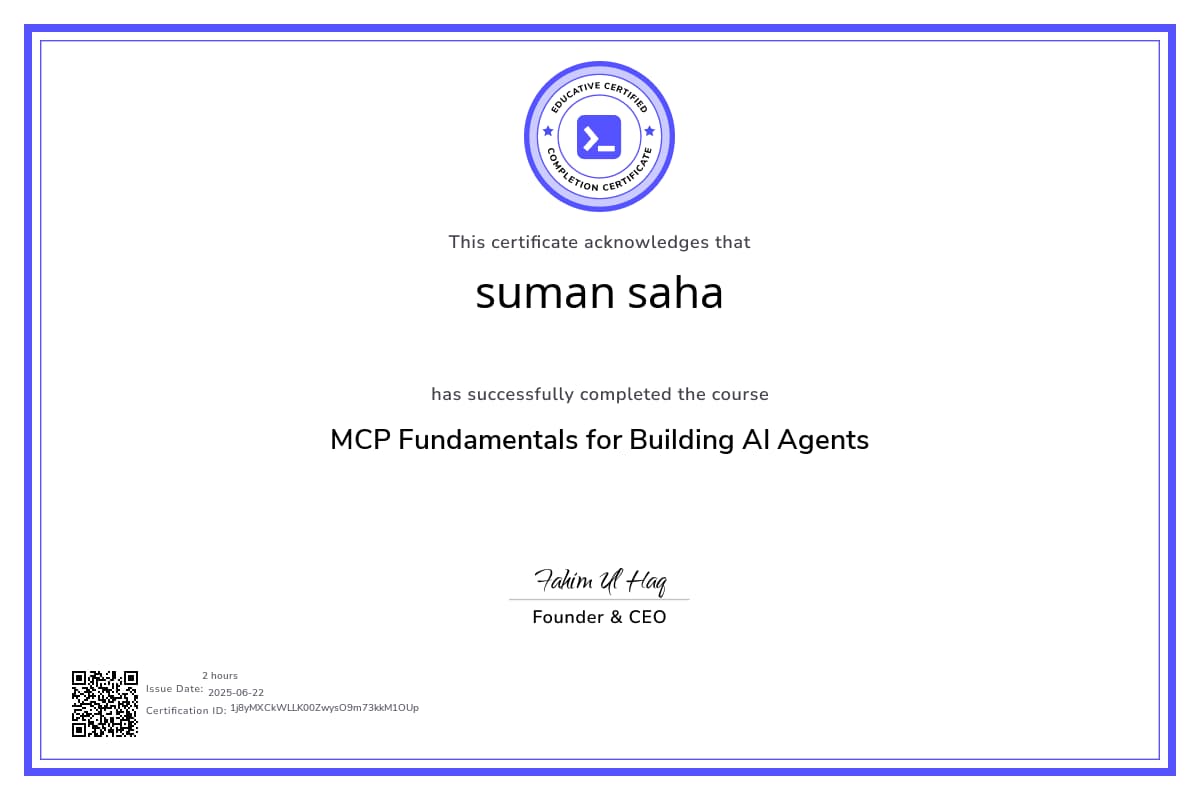 Course Certificate