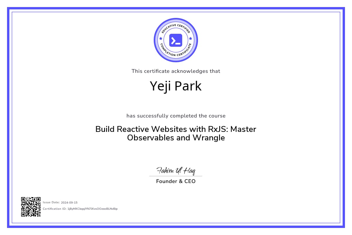 Course Certificate