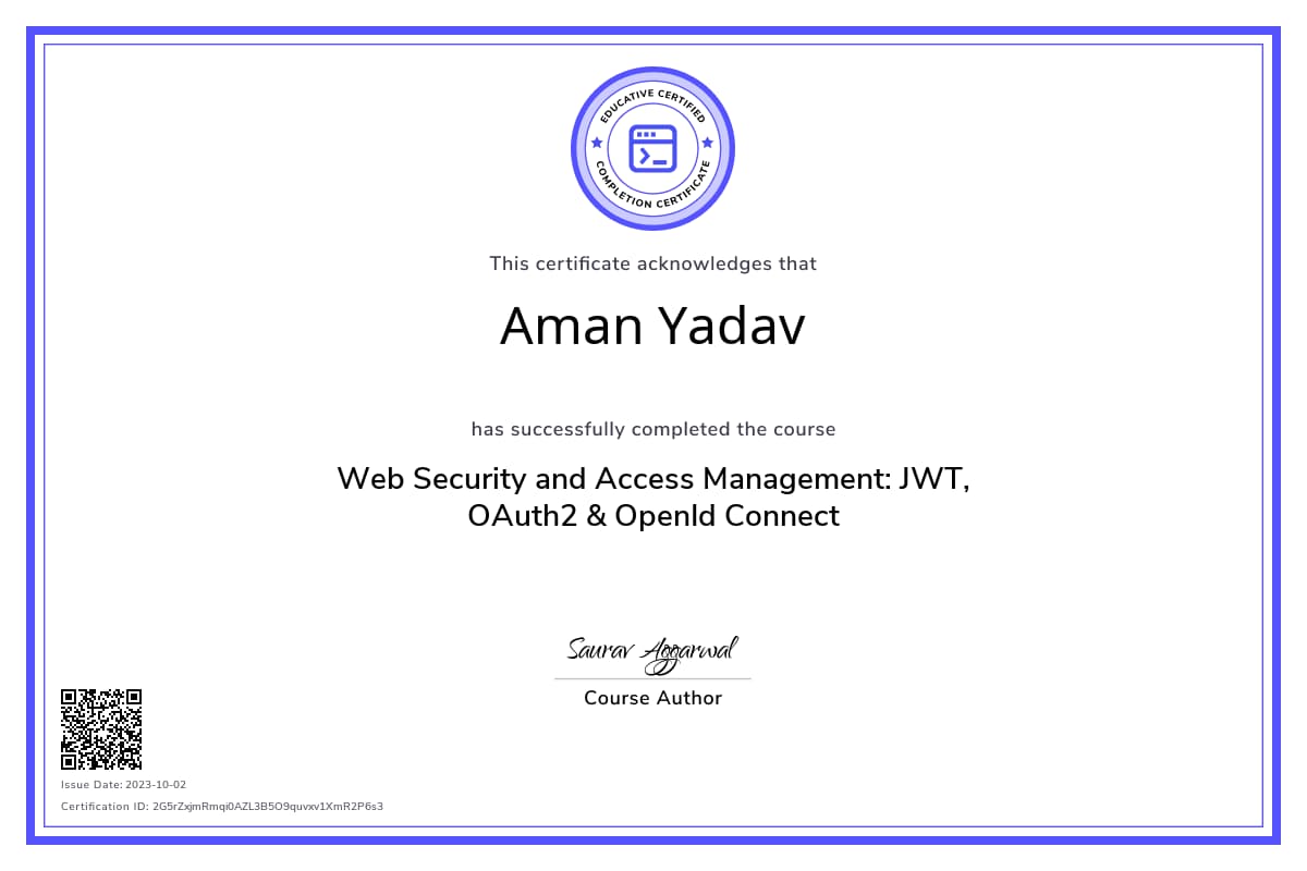 Course Certificate