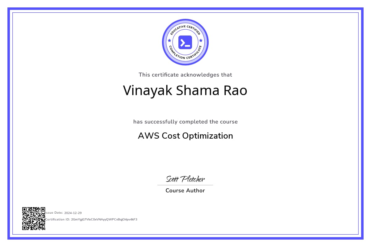 Course Certificate