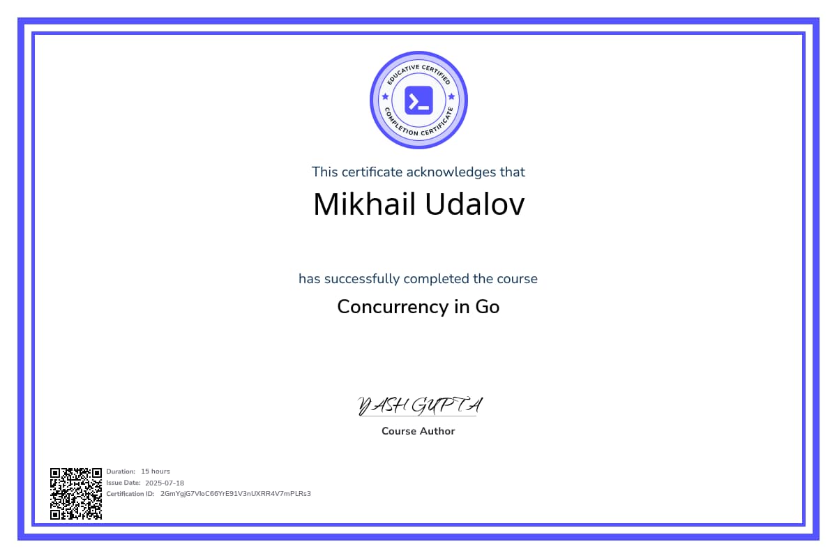 Course Certificate