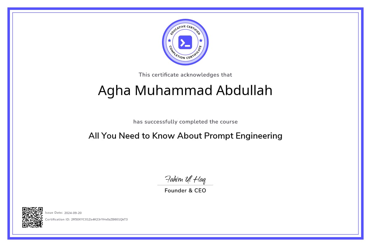Course Certificate