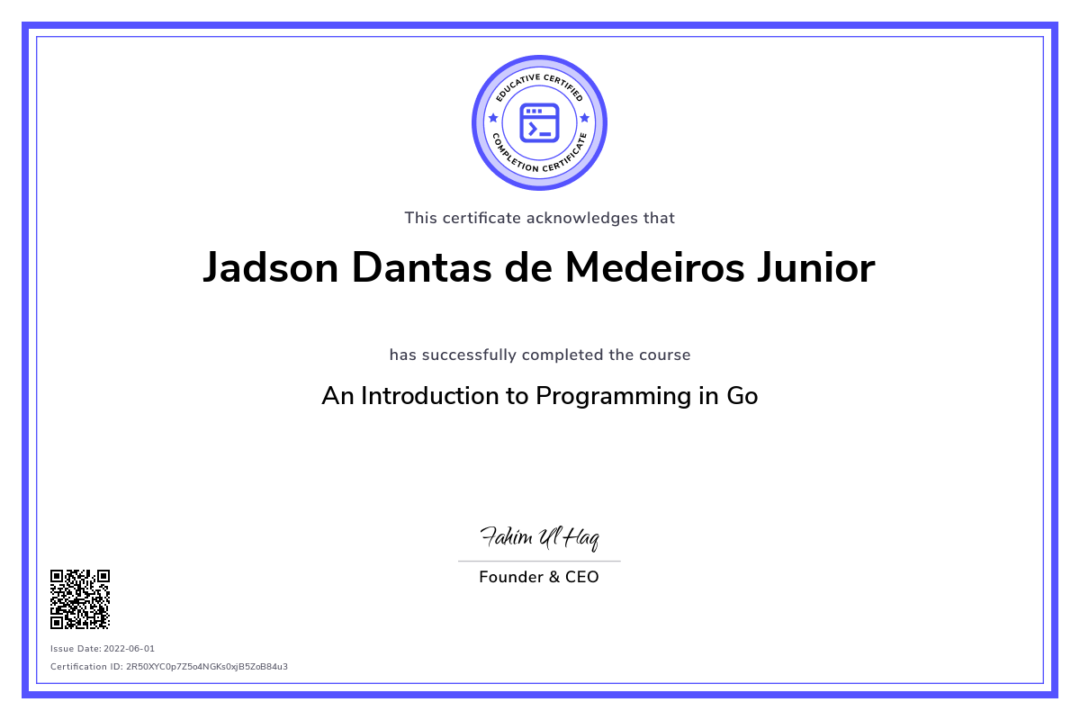 Personalized Path Certificate