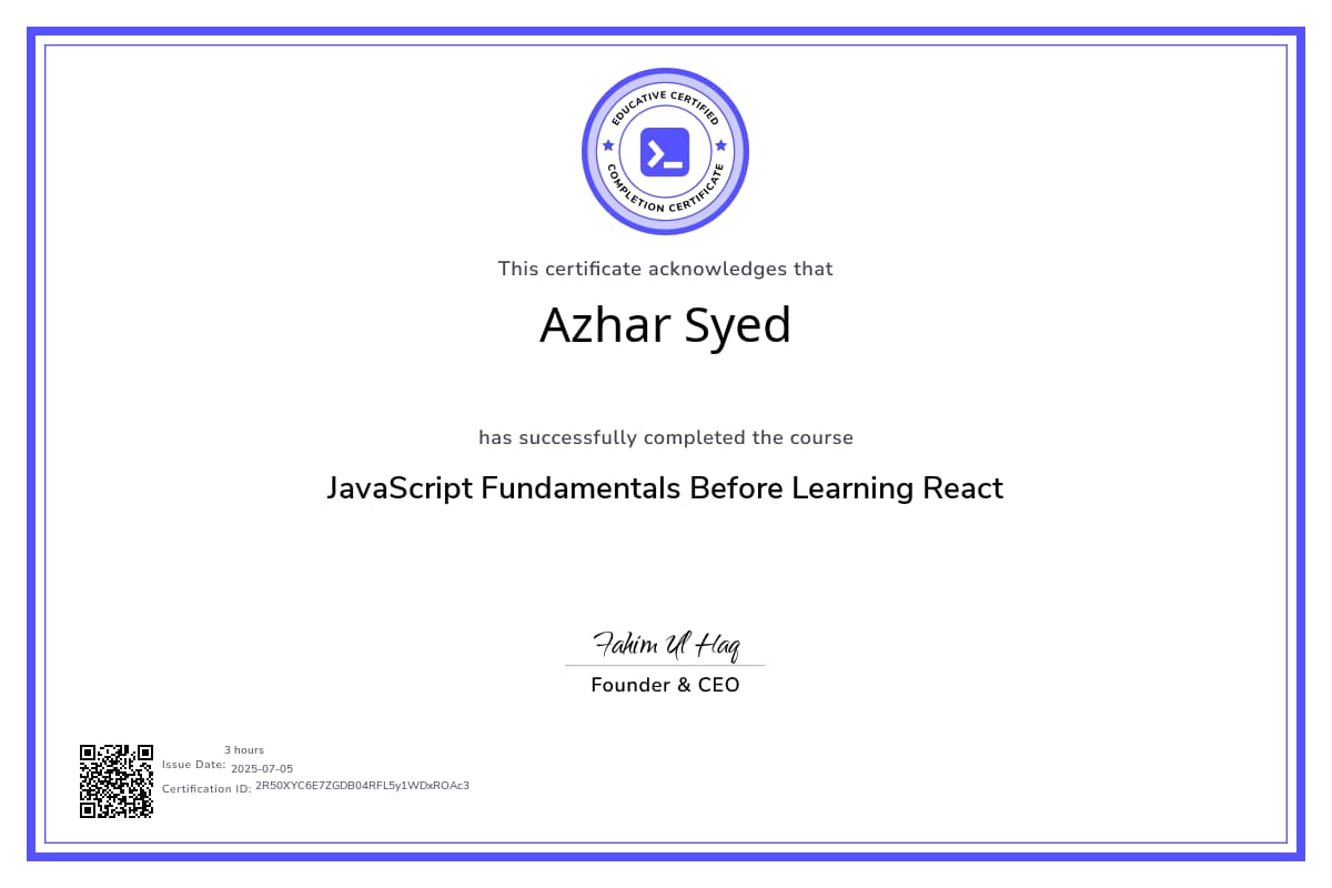 Course Certificate