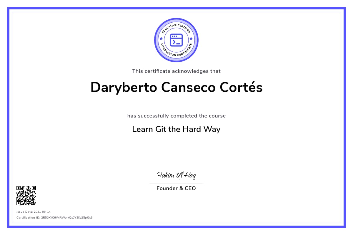 Personalized Path Certificate