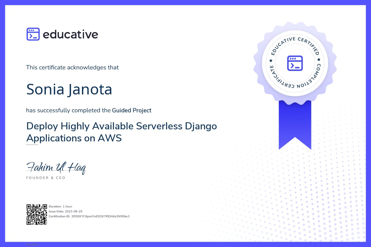 Project Certificate