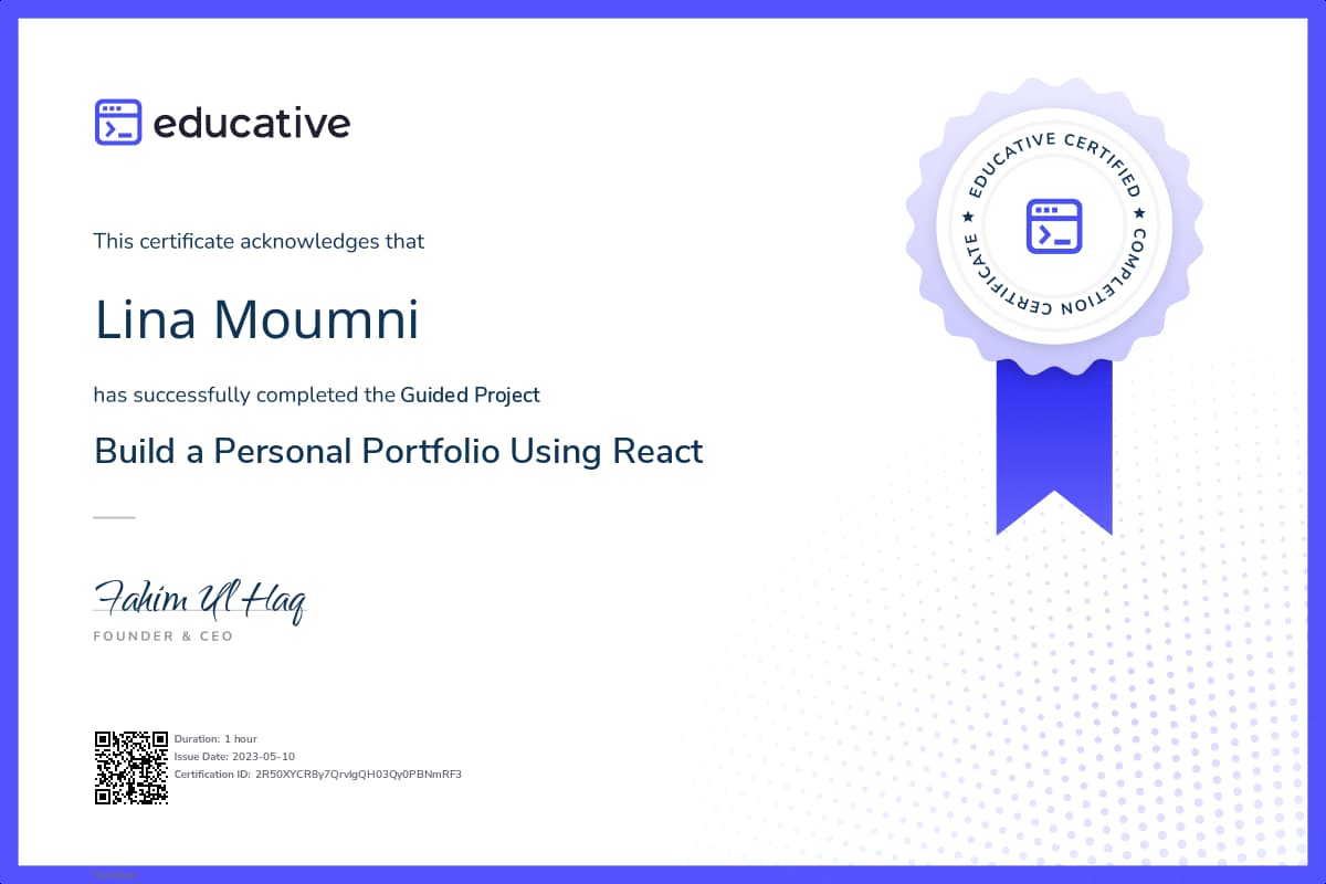 Project Certificate