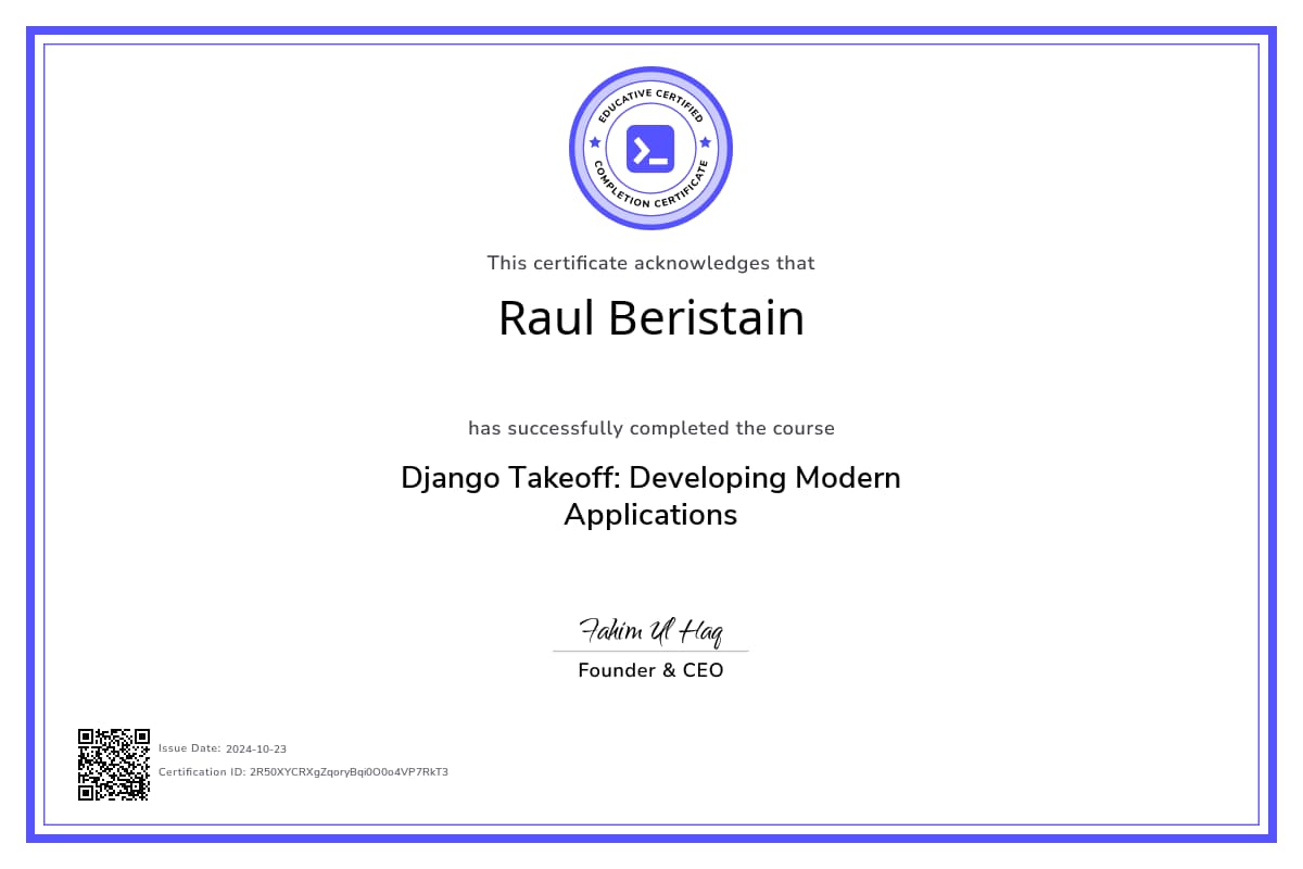 Course Certificate