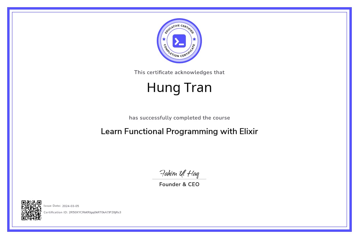Course Certificate