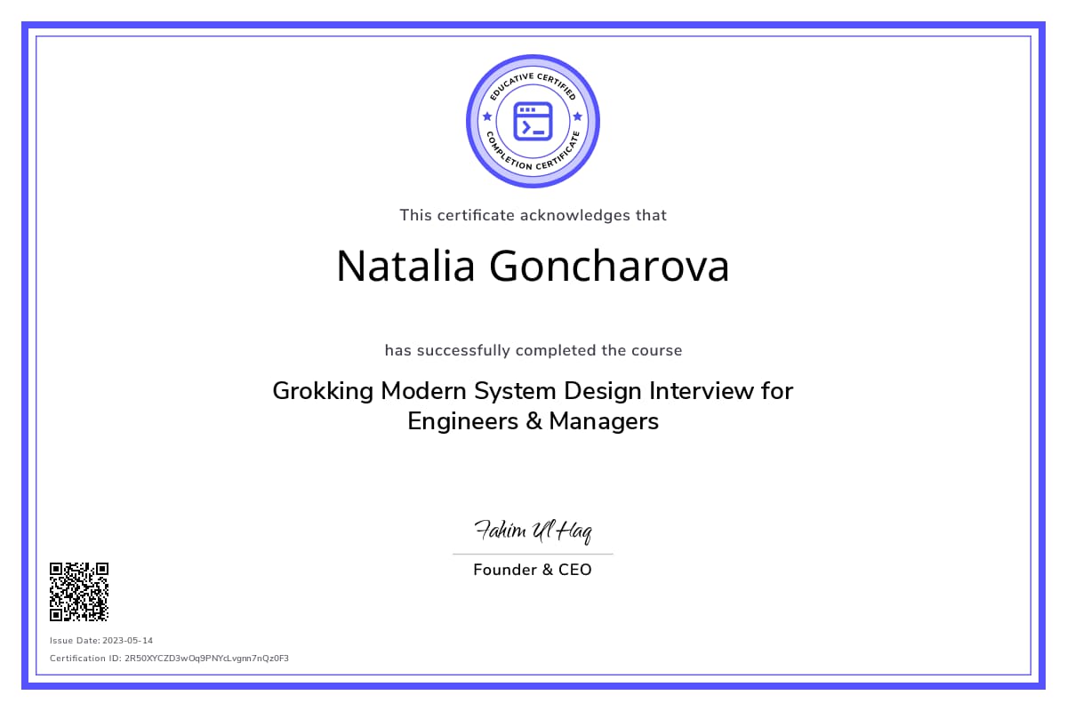 Course Certificate