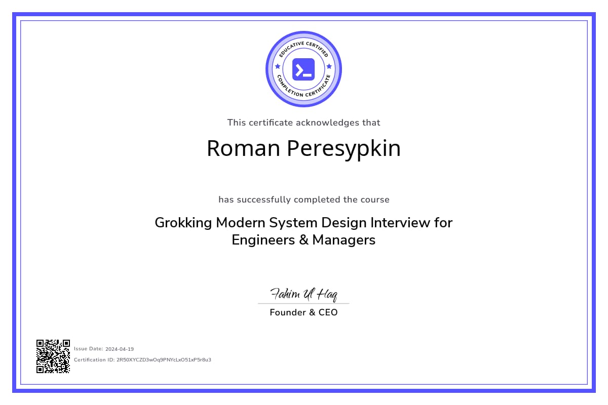 Course Certificate