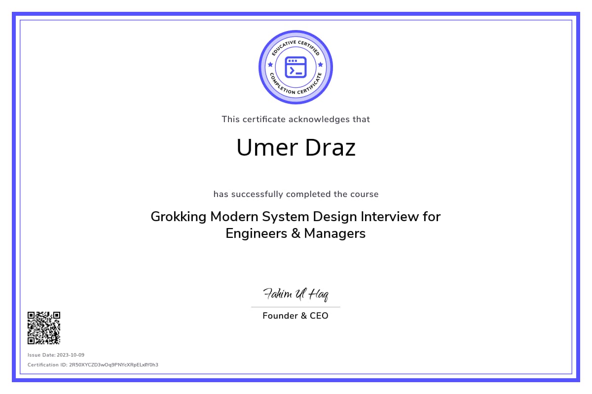 Course Certificate