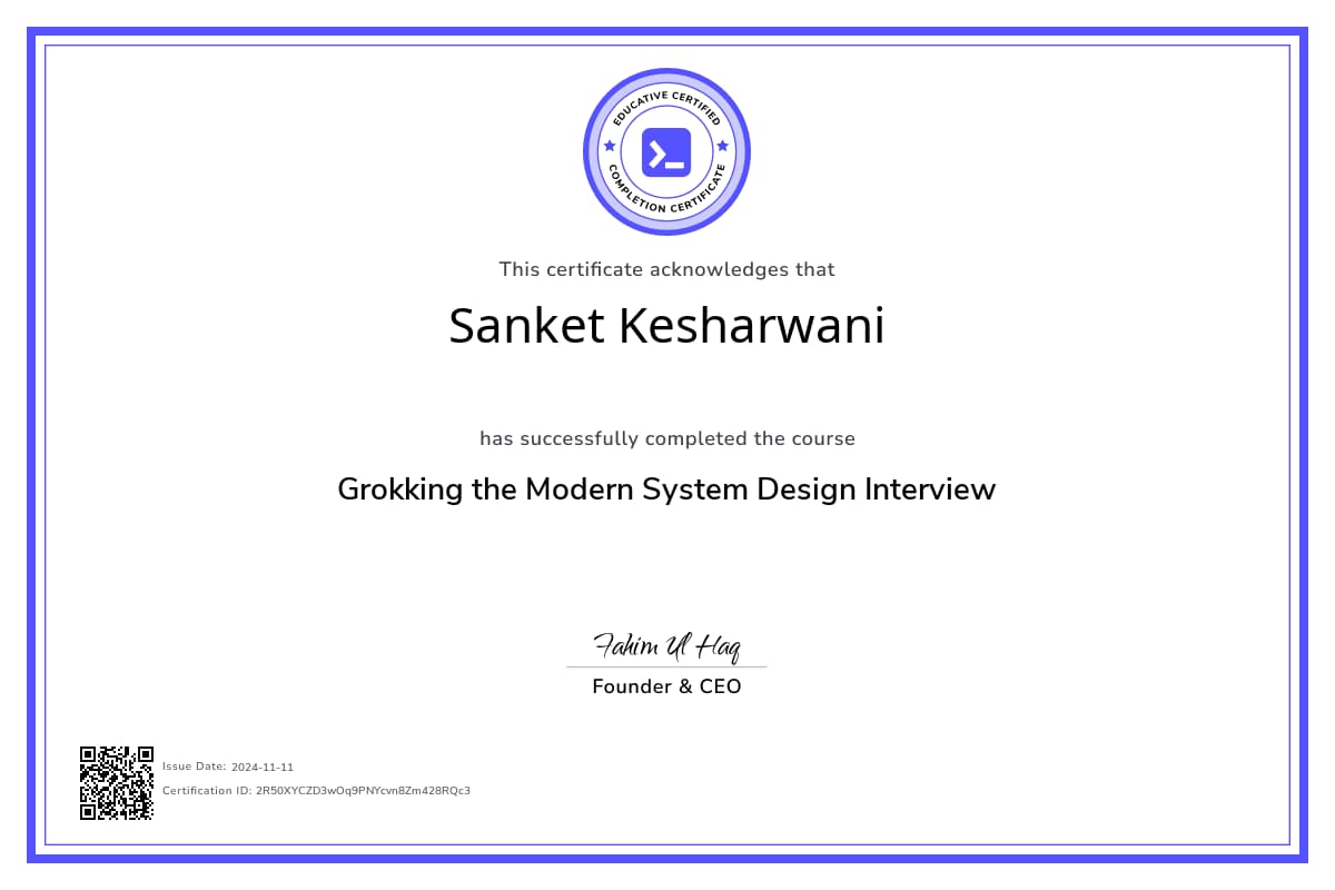 Course Certificate