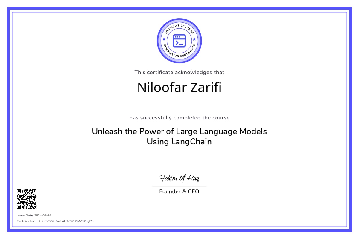 Course Certificate