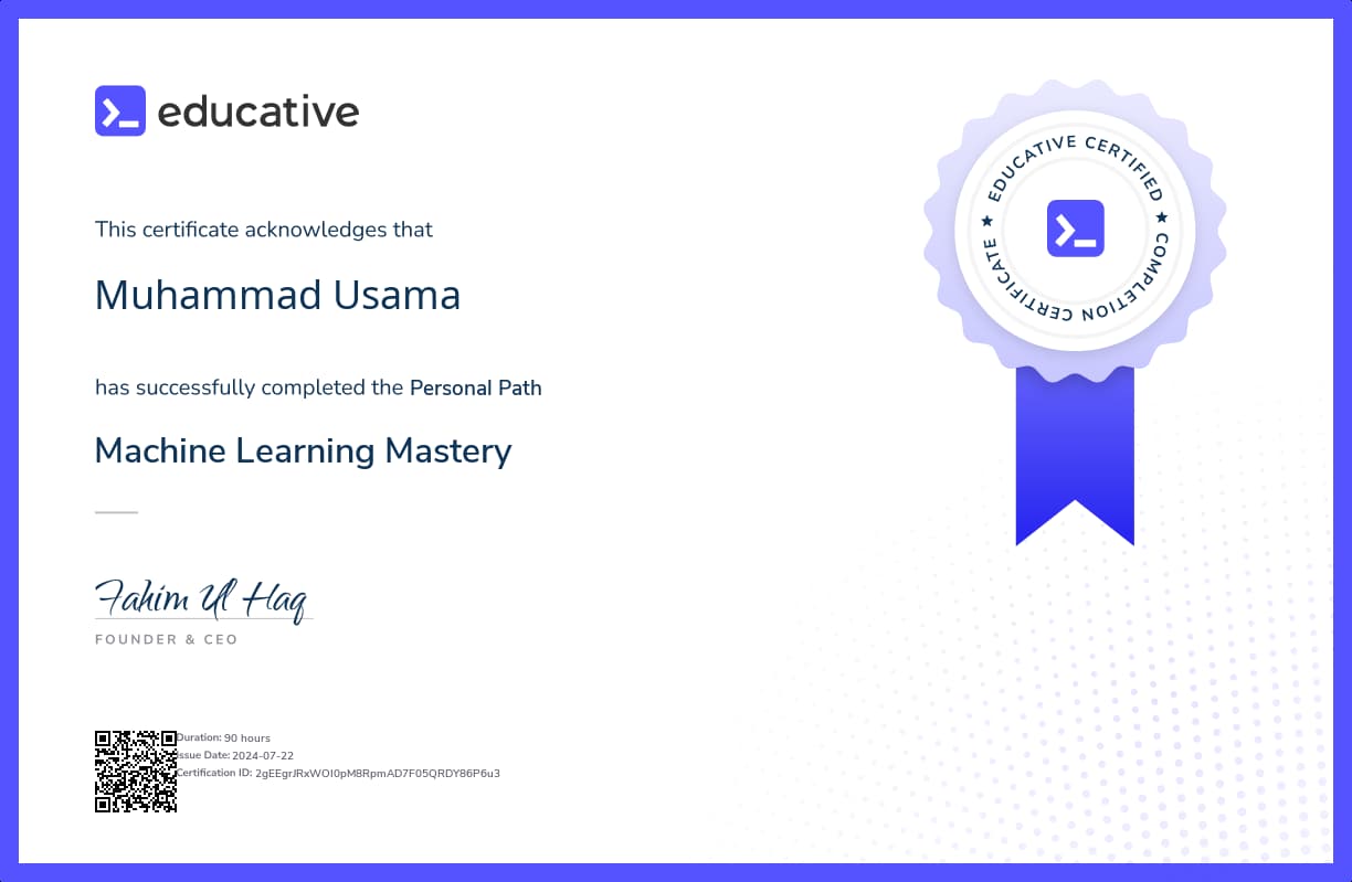 Personalized Path Certificate