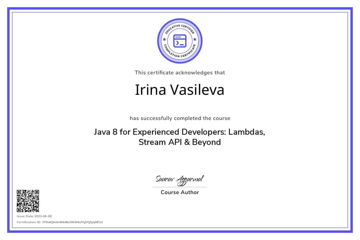 Course Certificate
