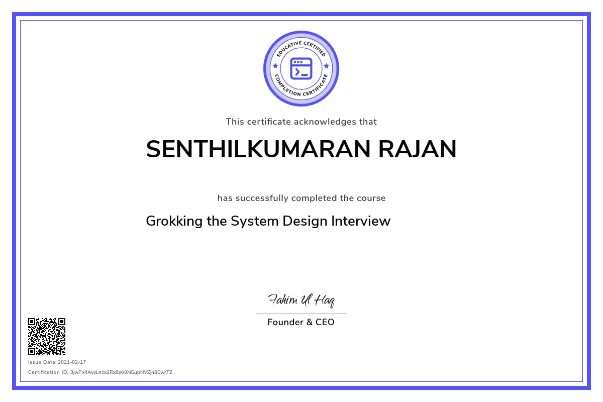 Personalized Path Certificate