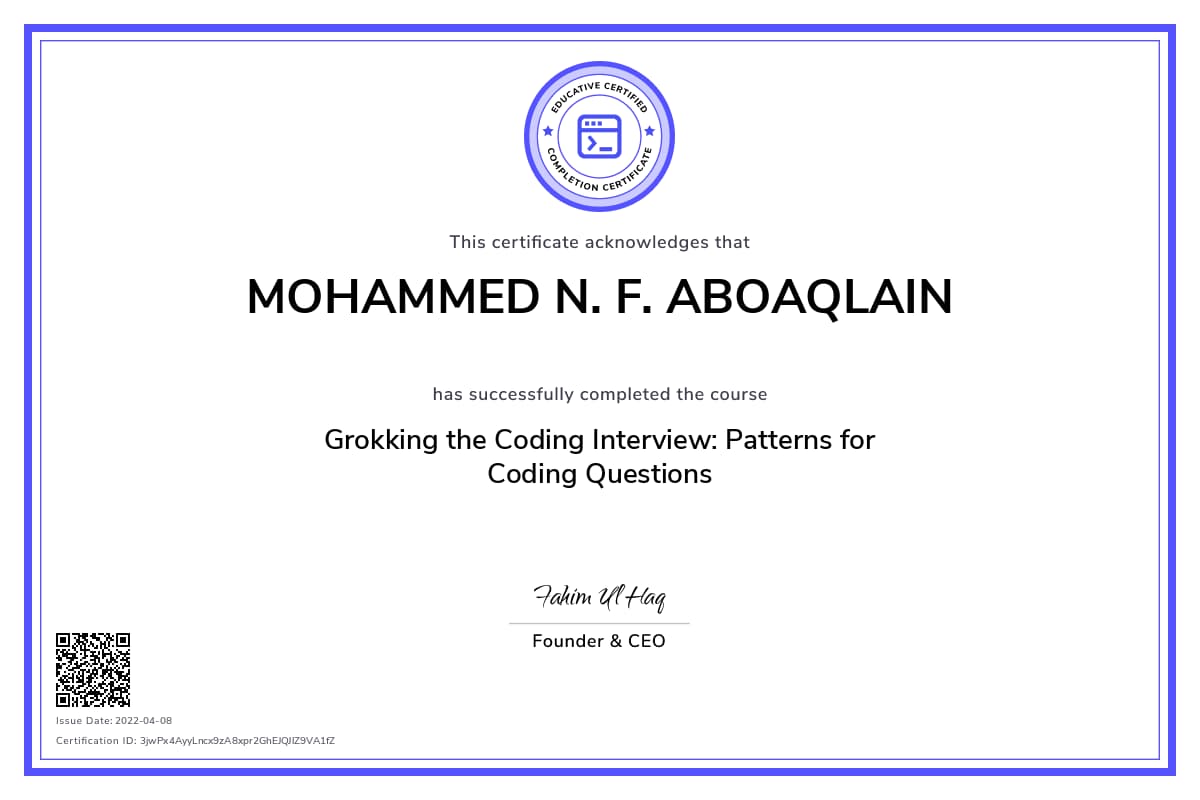 Personalized Path Certificate