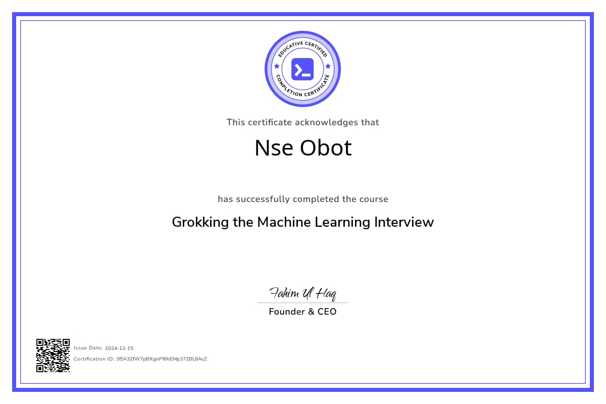 Course Certificate
