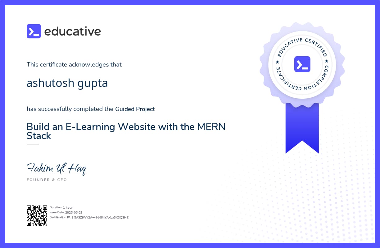 Project Certificate
