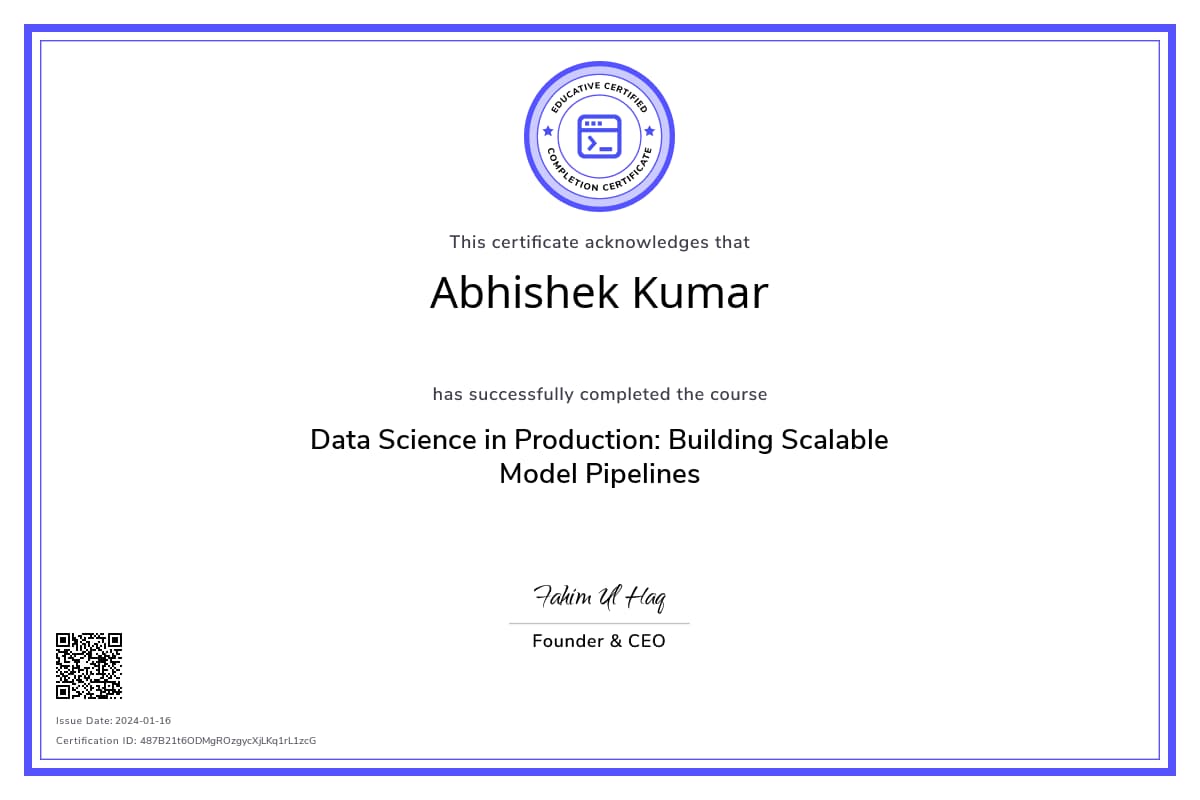 Course Certificate