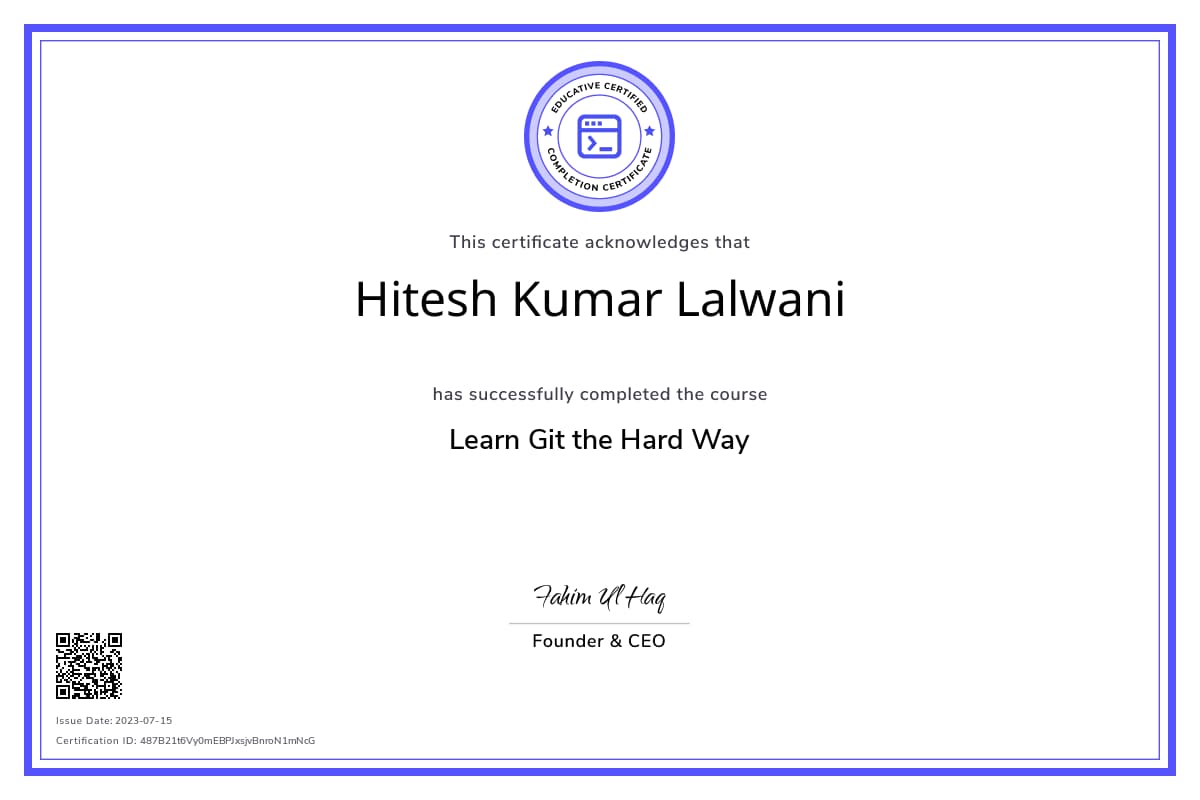 Course Certificate
