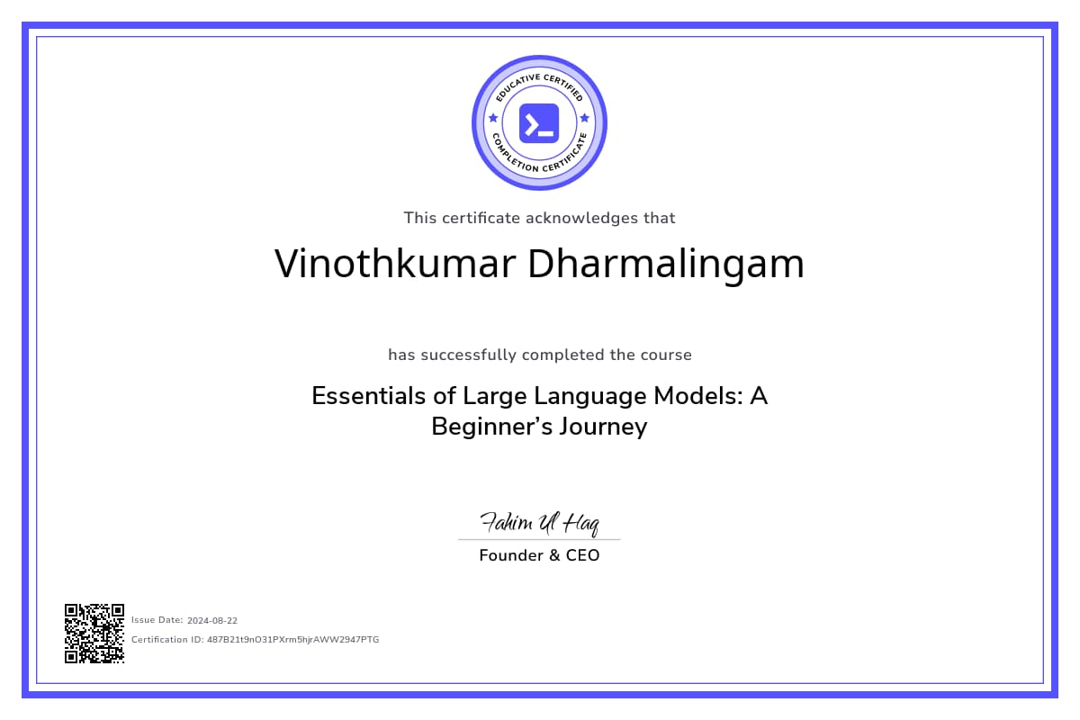 Course Certificate