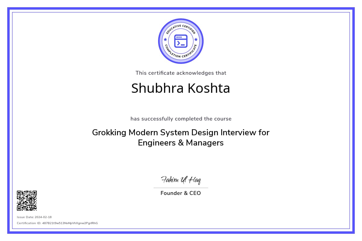 Course Certificate