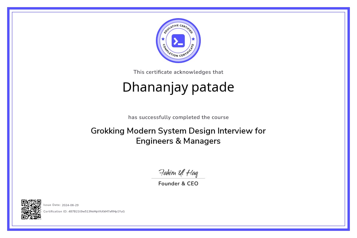 Course Certificate