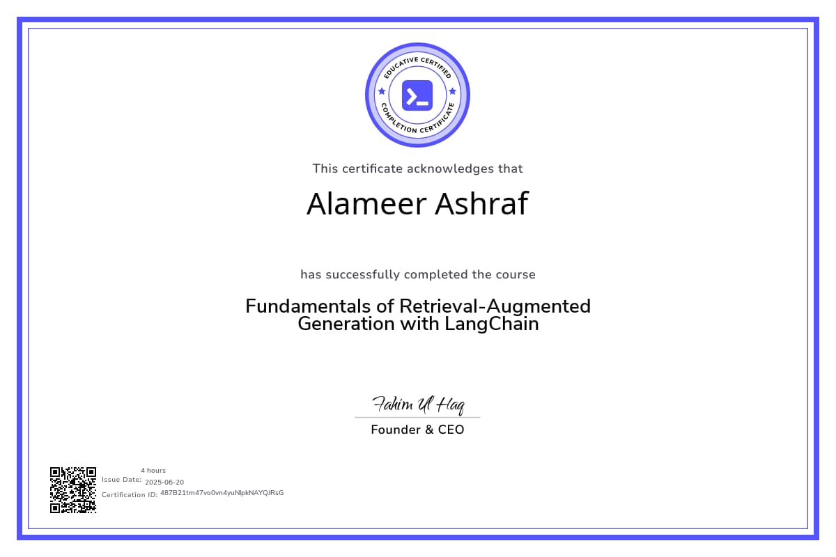Course Certificate
