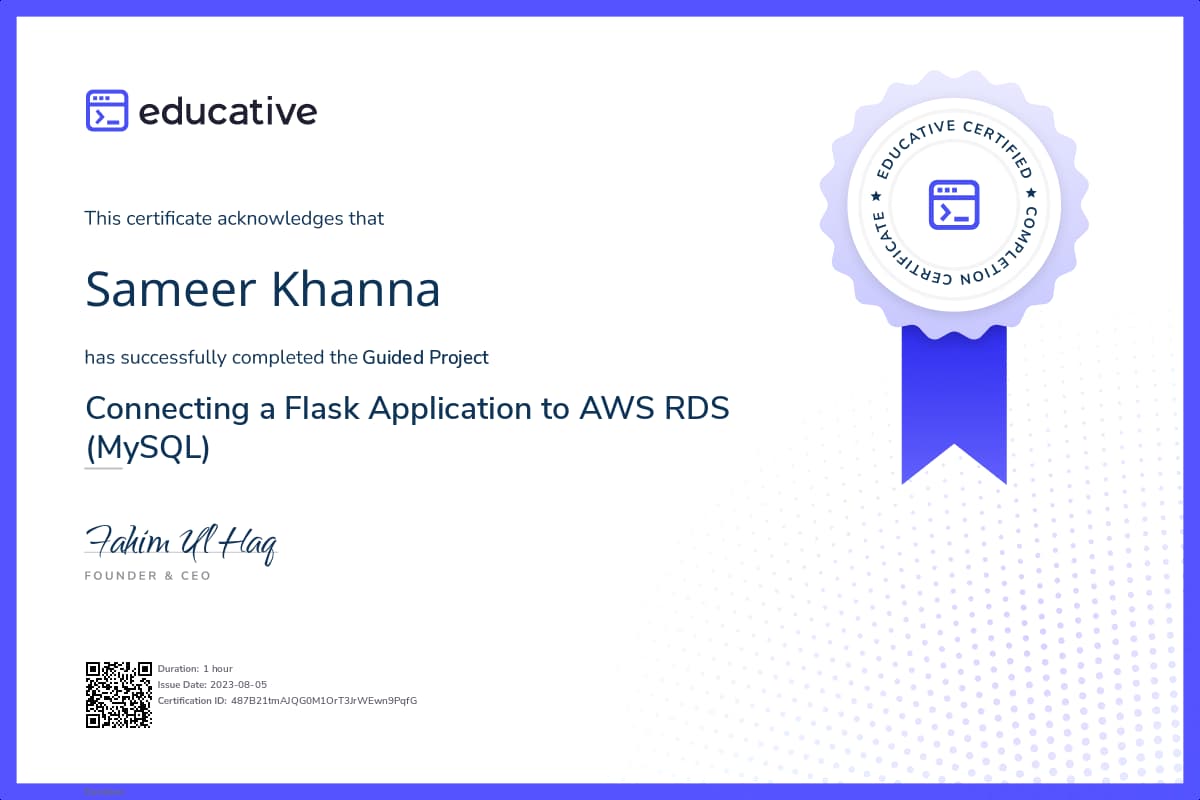 Project Certificate