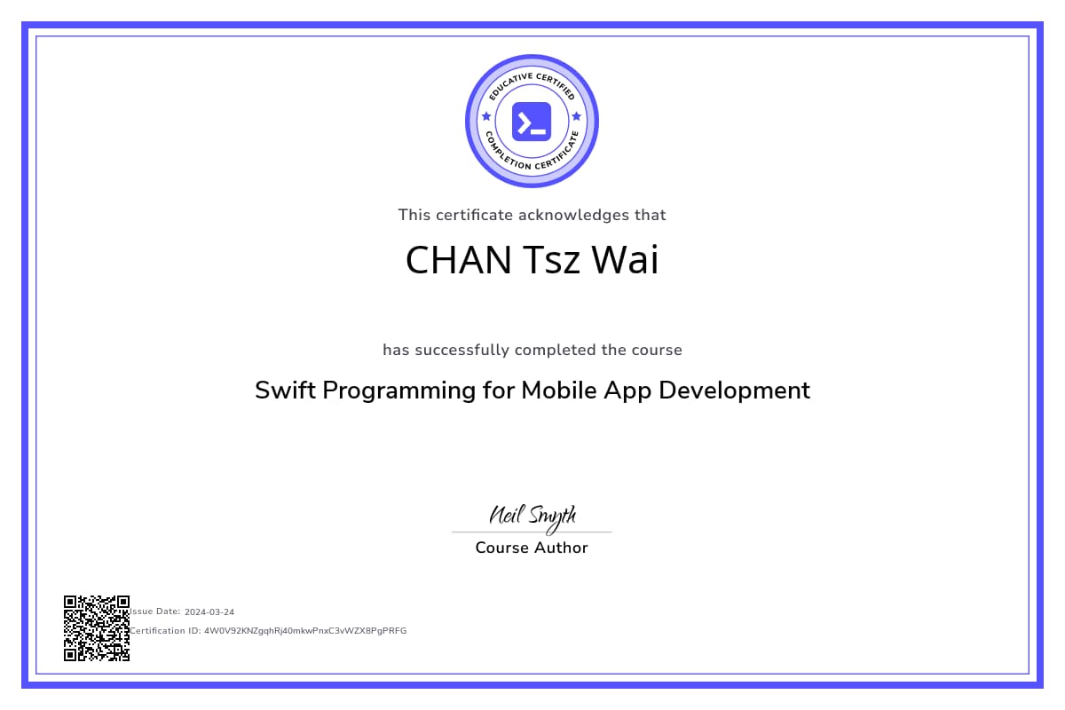 Course Certificate