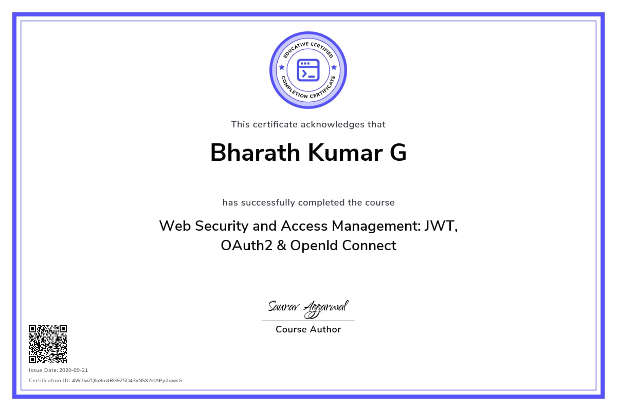 Personalized Path Certificate