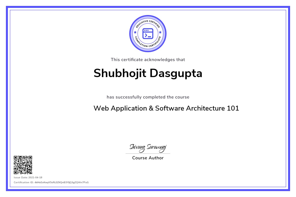 Personalized Path Certificate