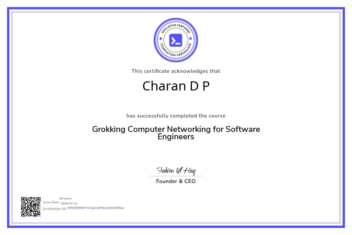 Course Certificate