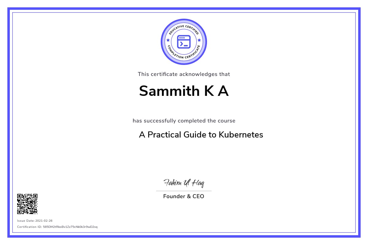 Personalized Path Certificate