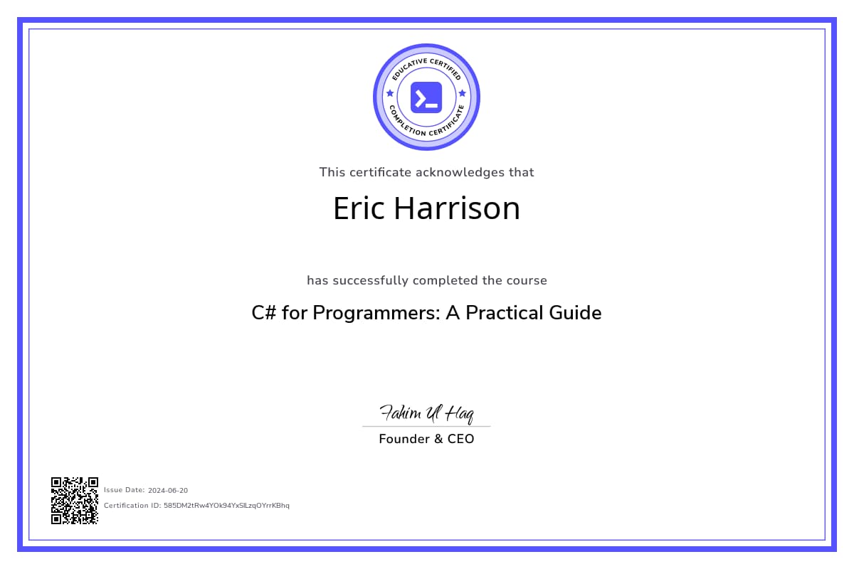 Course Certificate