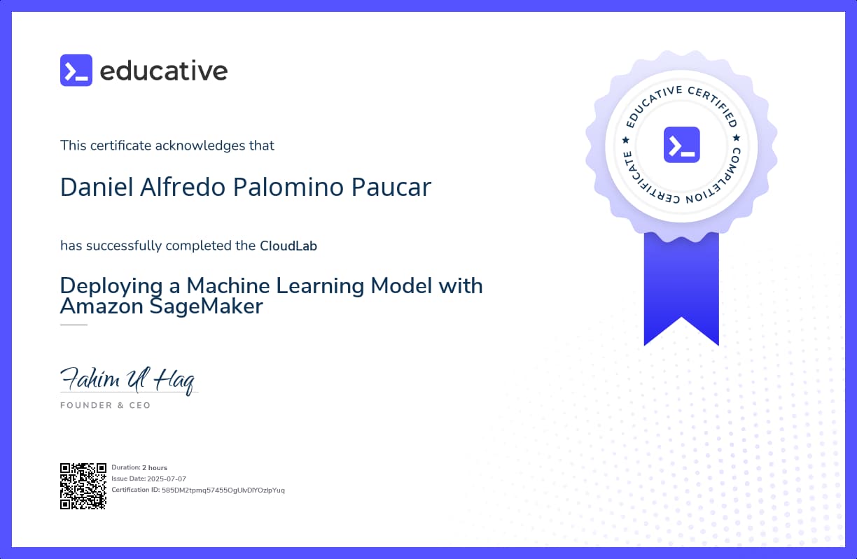 Cloud Lab Certificate