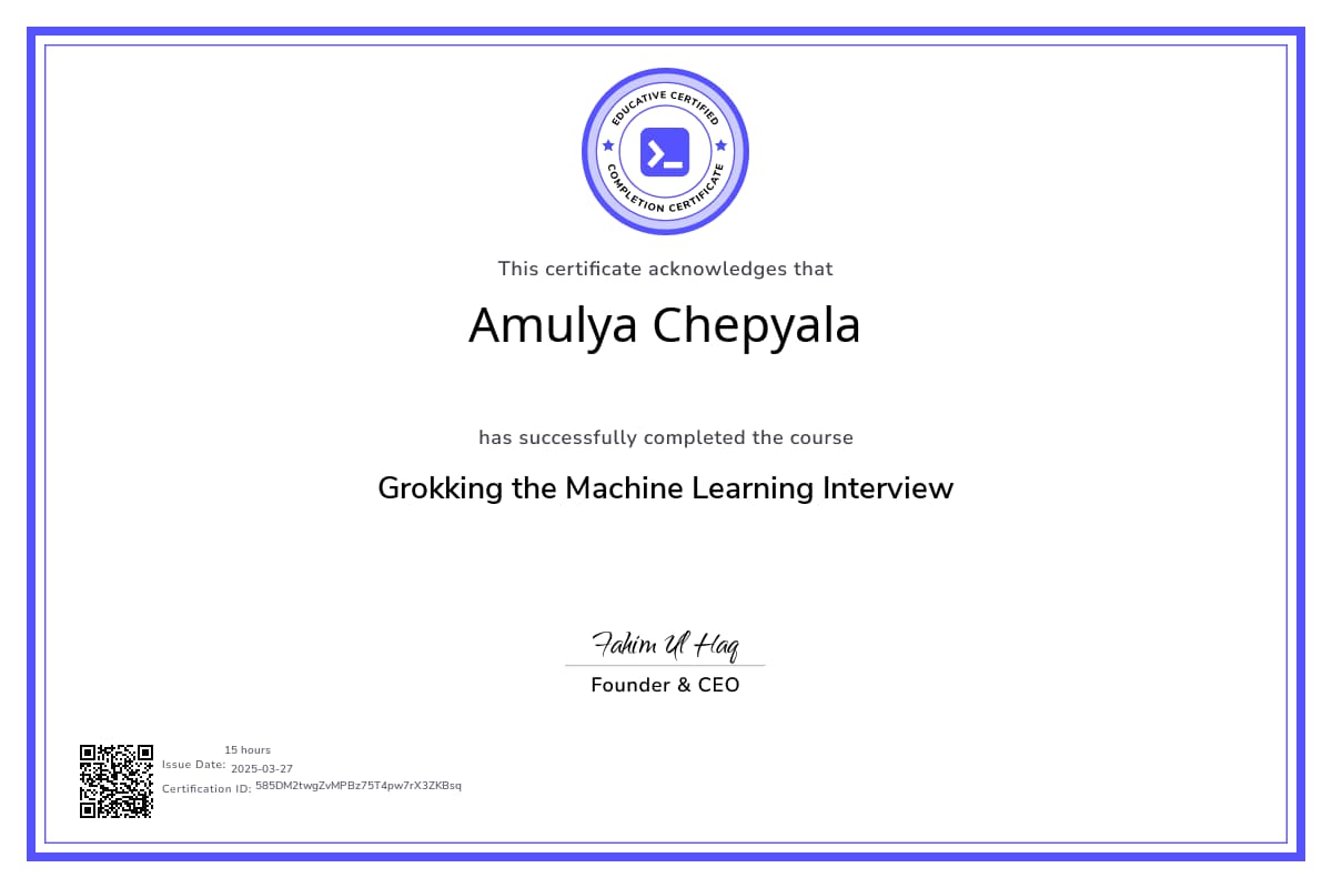 Course Certificate