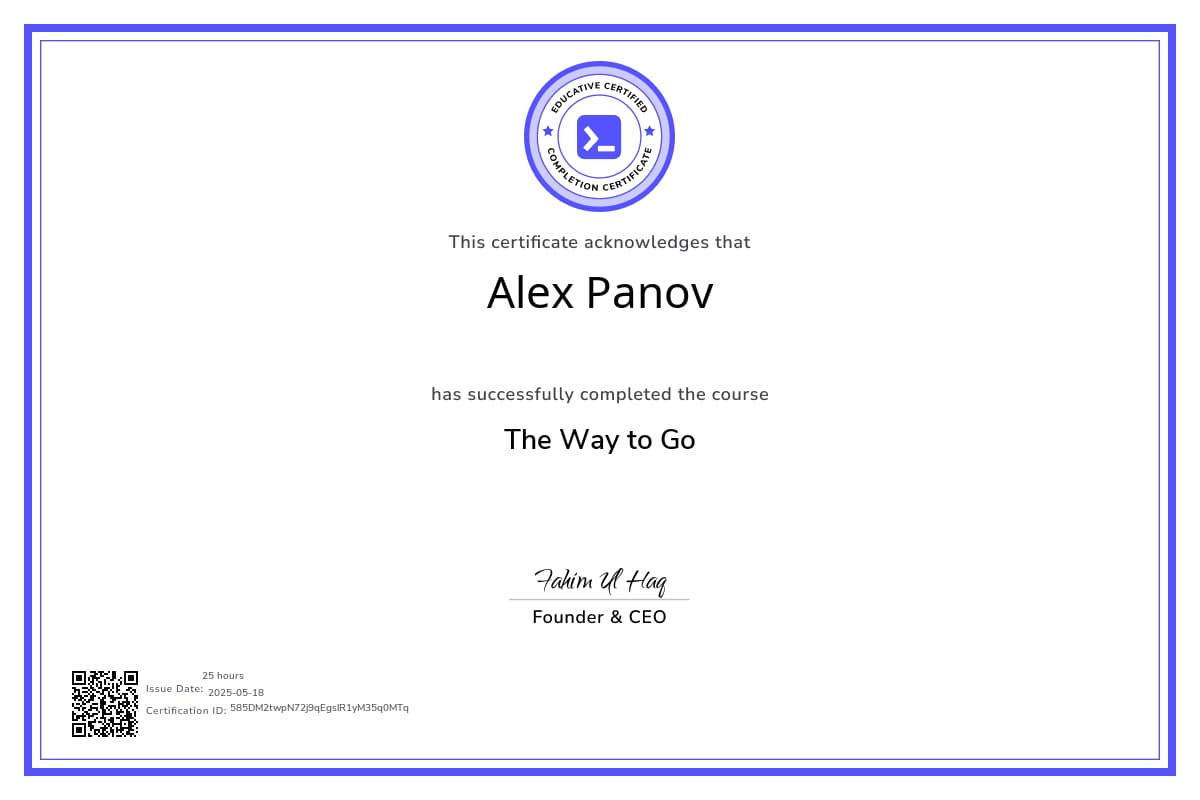 Course Certificate