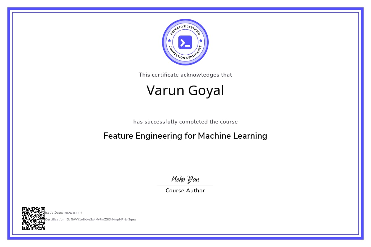 Personalized Path Certificate