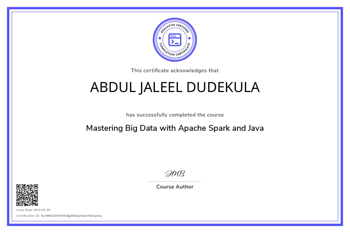 Course Certificate