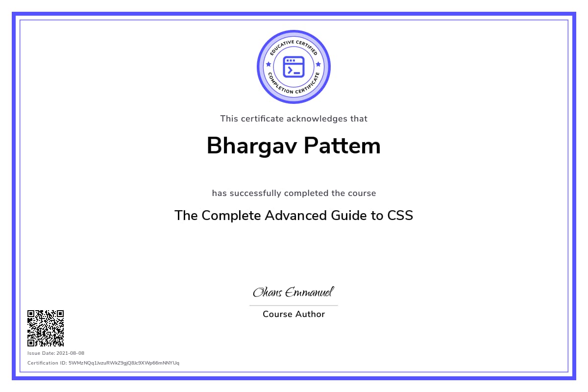 Personalized Path Certificate